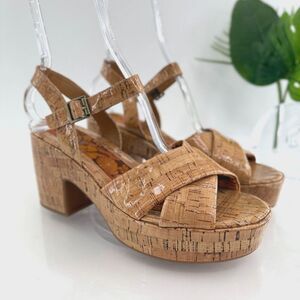 Kork-Ease Korks Calda Sandals Women's 10 Cork Platform Chunky Slingback Y2K